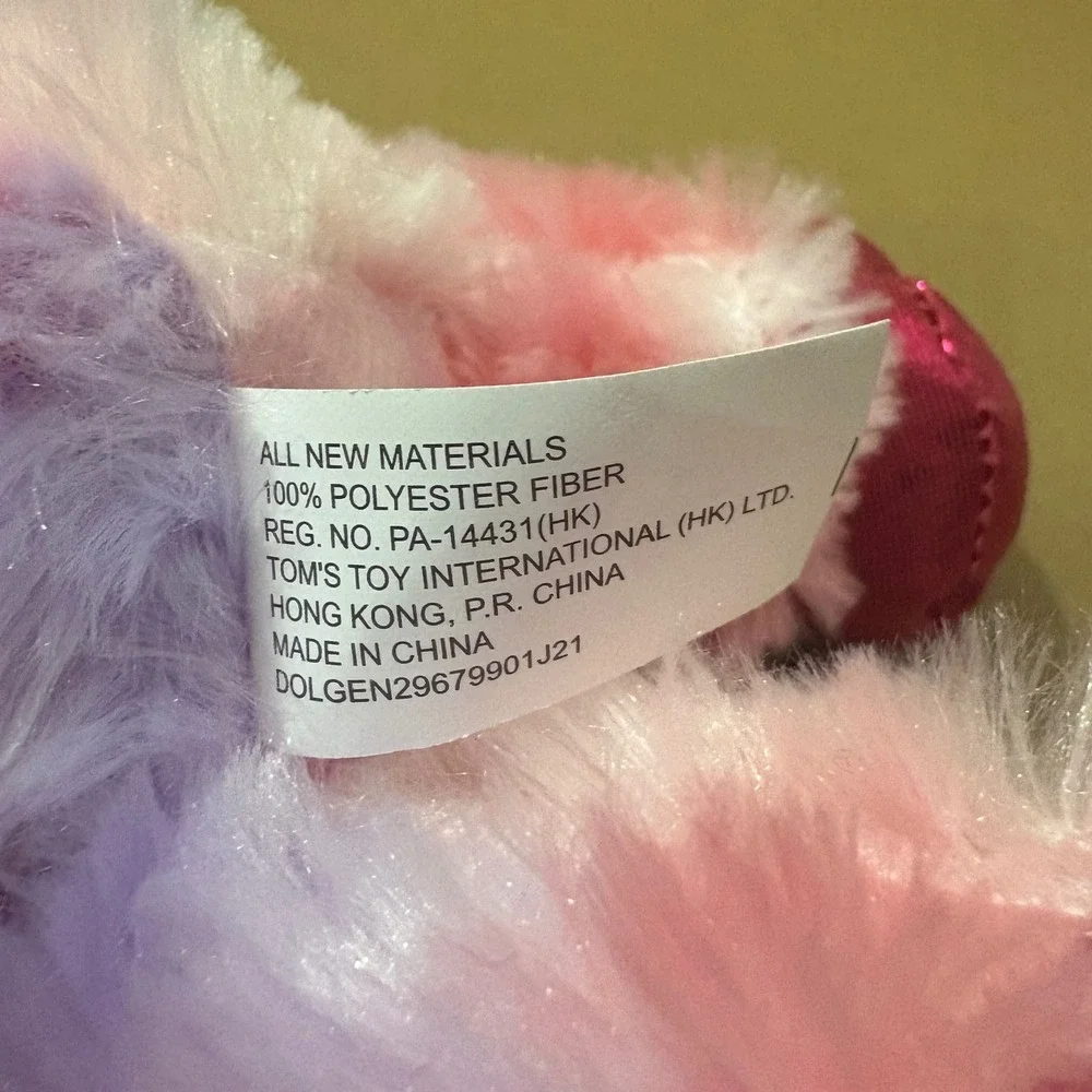 Pink Unicorn Plush Stuffed Animal Toms Toy‎ International Pink Mane and Tail